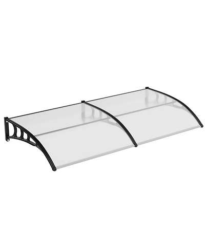 gaomon 40inchx80inches Window Awning Canopy Exterior, Polycarbonate Cover, for Door Entrance, Clear