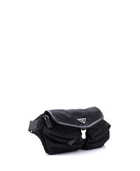 Pre-Owned Prada Double Front Pocket Belt Bag Re-Nylon