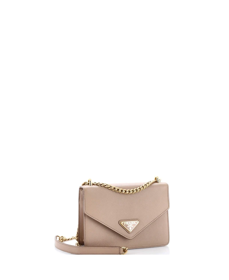 Pre-Owned Prada Small Envelope Flap Chain Shoulder bag Saffiano Leather