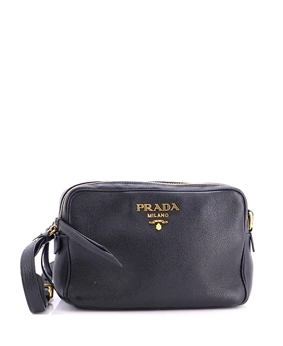 Pre-Owned Prada Medium Double Zip Camera Bag Vitello Phenix