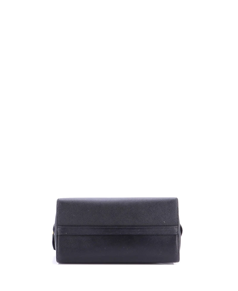 Pre-Owned Prada Small Convertible Zip Around Satchel City Calfskin and Saffiano Leather