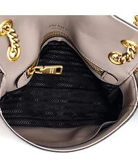 Pre-Owned Prada Small Pattina Flap Shoulder Bag Saffiano Leather