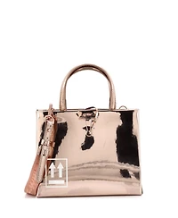 Pre-Owned Off White Mini Box Tote Printed Patent