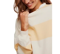 Free People Women's Classic Crewneck Stripe Oversized Top