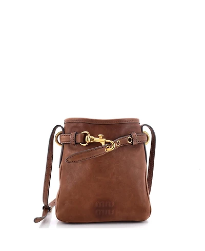 Pre-Owned Miu Miu Mini Aventure Pouch Leather