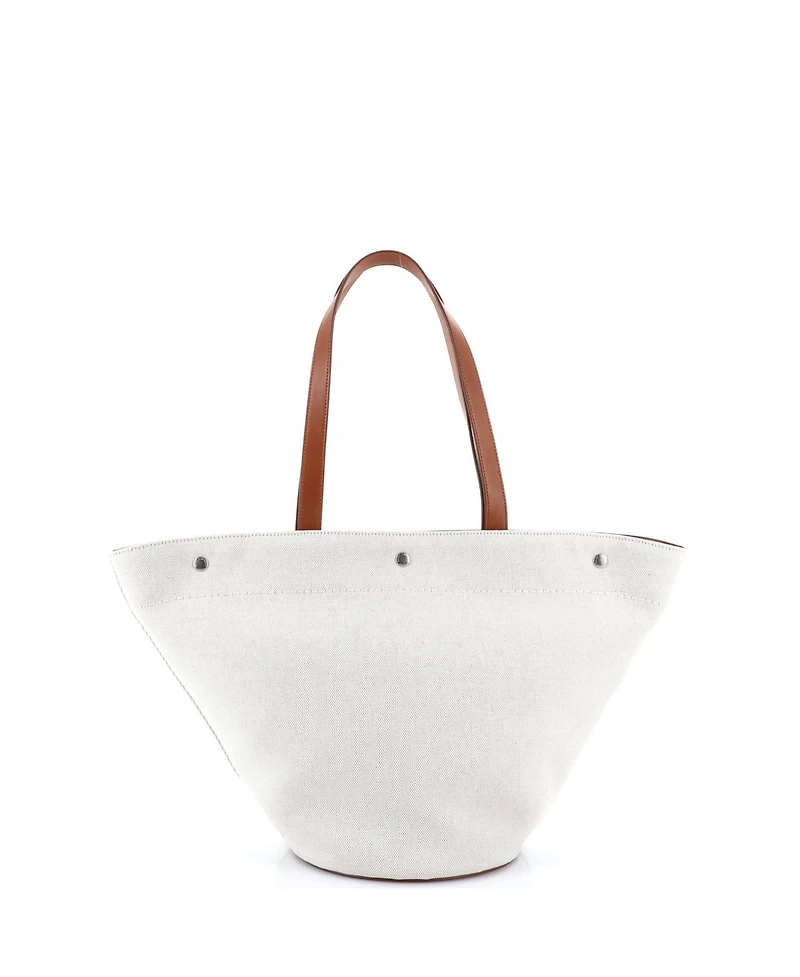 Pre-Owned Saint Laurent Rive Gauche Trapezoid Tote Canvas