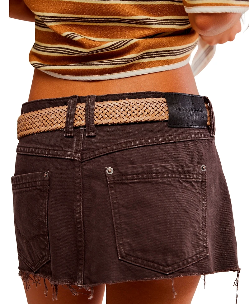 Free People Women's Lainey Low-Rise Mini Skirt