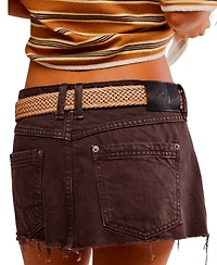 Free People Women's Lainey Low-Rise Mini Skirt