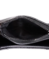 Pre-Owned Saint Laurent Classic Monogram Zipped Card Case Matelasse Chevron Leather