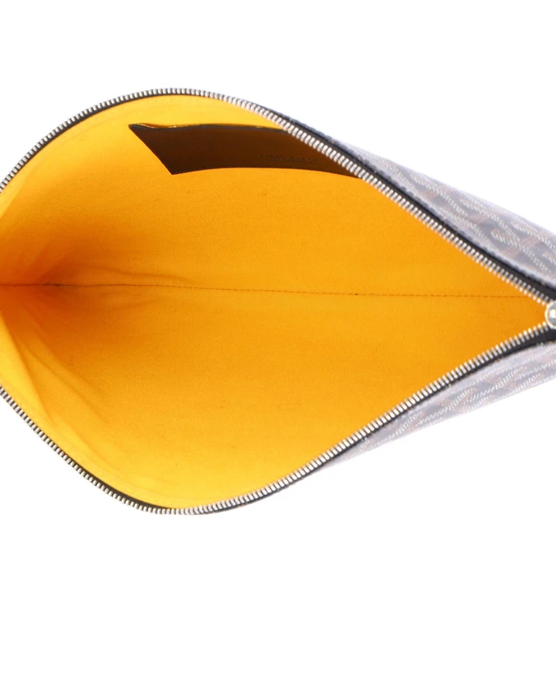 Pre-Owned Goyard Mm Senat Zip Pouch Coated Canvas