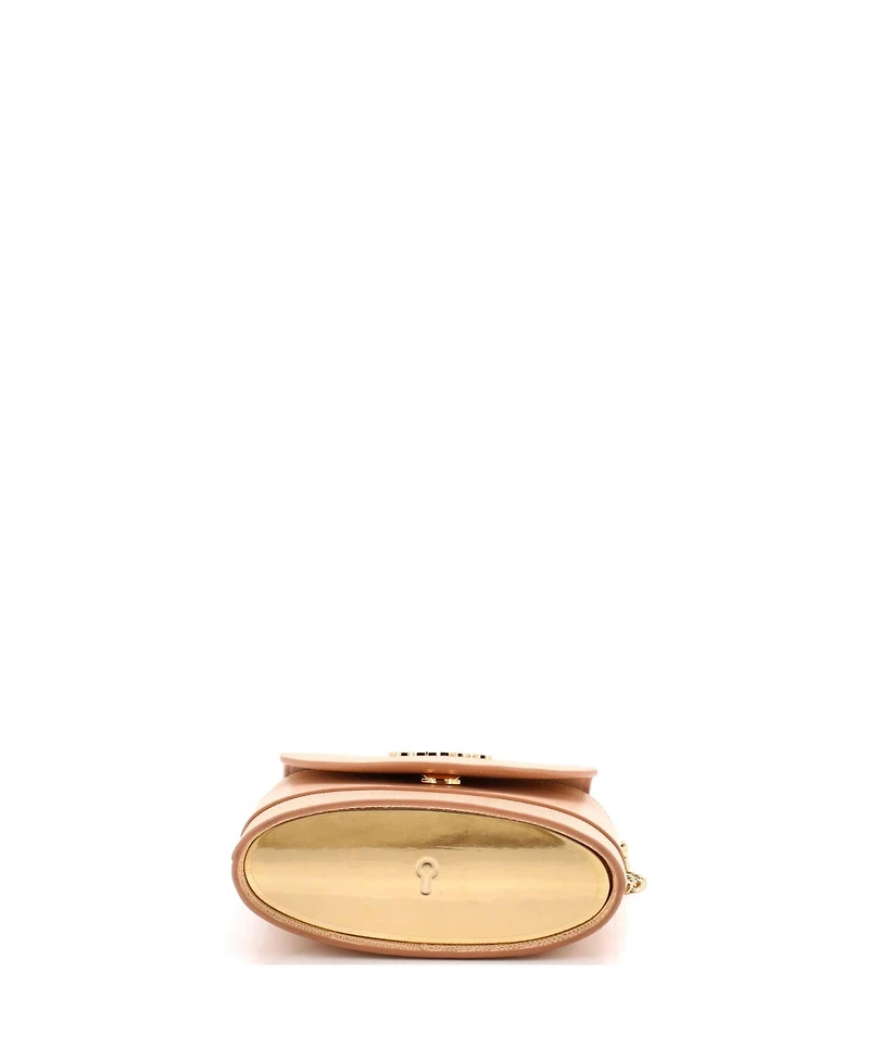 Pre-Owned Chloe Small Aby Lock Bag Embossed Leather