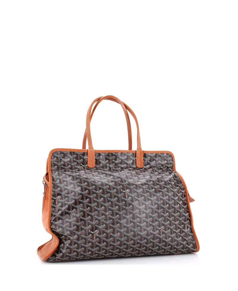 Pre-Owned Goyard Pm Hardy Pet Carrier Coated Canvas