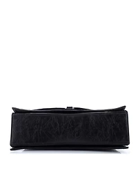 Pre-Owned Balenciaga Crush Chain Flap Bag Quilted Crushed Calfskin