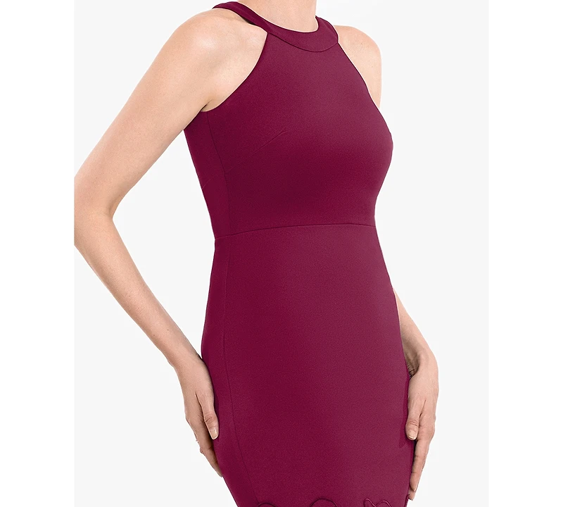 Betsy & Adam Petite Sleeveless Halter Neck Dress