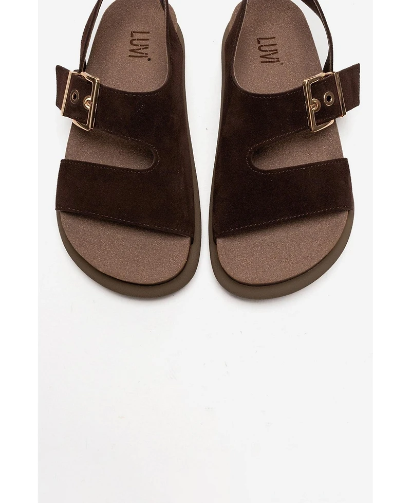 Forever & Always Shoes Women's Jalven Leather Sandal