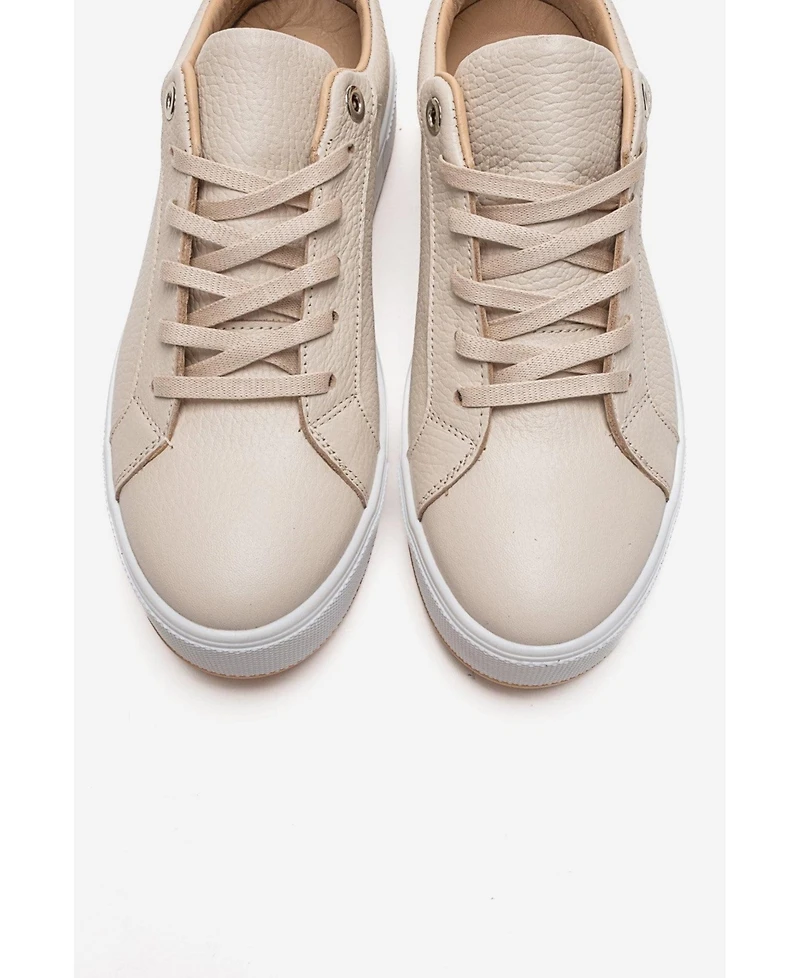 Forever & Always Shoes Women's Pallen Leather Casual Sneaker