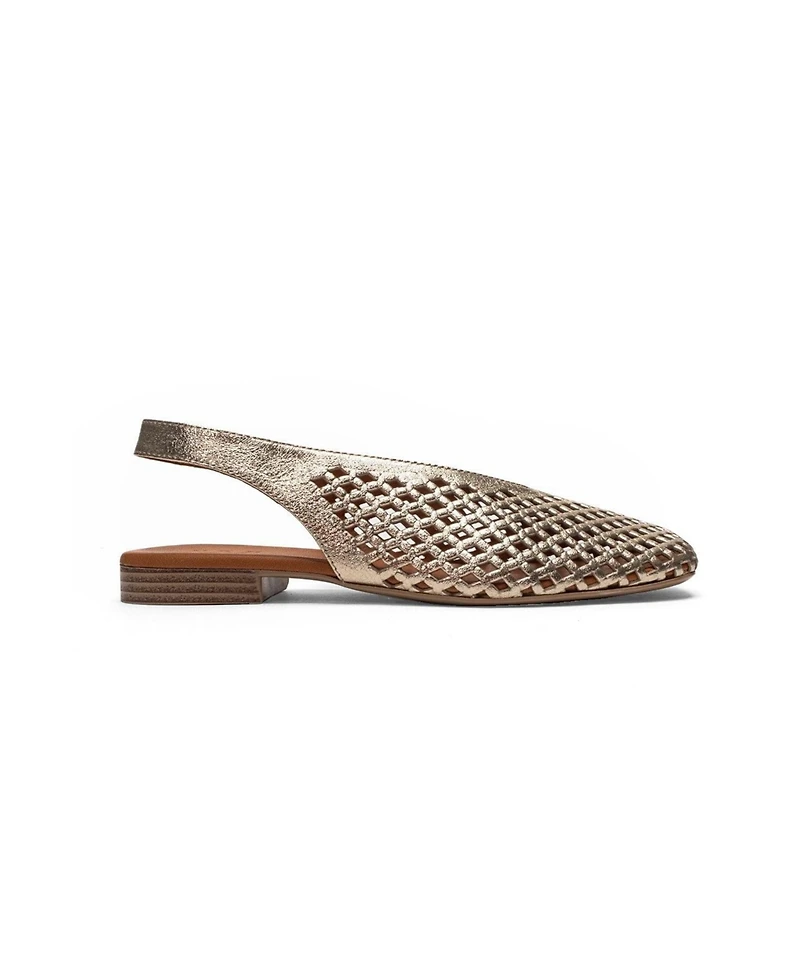 Forever & Always Shoes Women's Delizia Leather Slingback Shoe