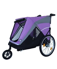 Streamdale Furniture 2 in 1 Pet Bike Trailer and Stroller Holds Up to 100 lbs