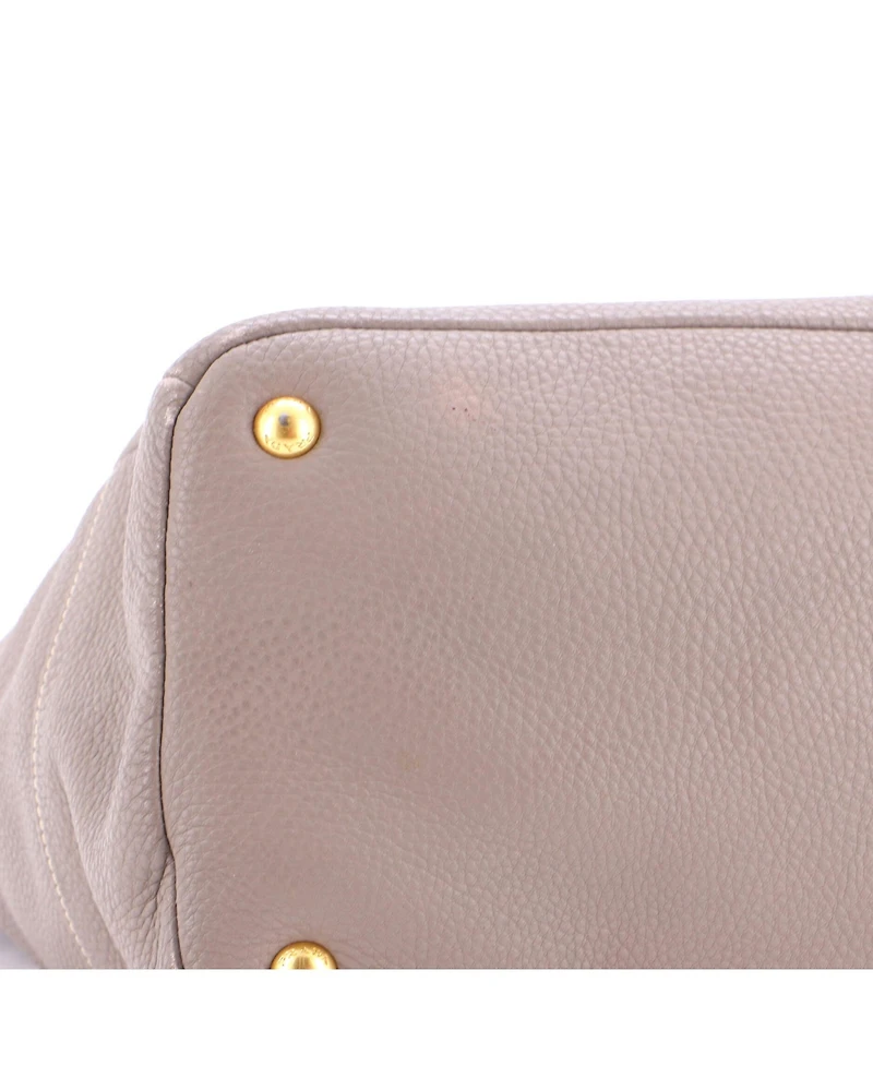 Pre-Owned Prada Large Side Zip Convertible Tote Vitello Daino