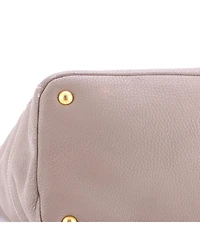 Pre-Owned Prada Large Side Zip Convertible Tote Vitello Daino