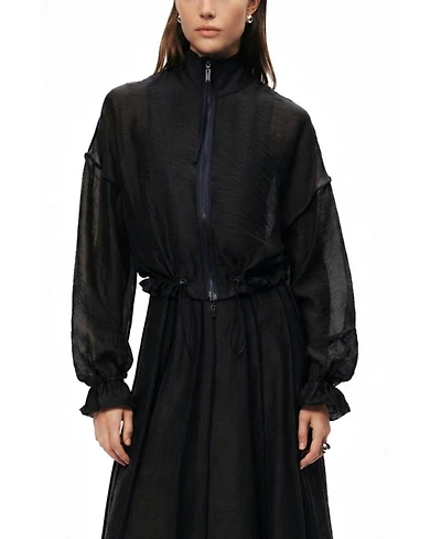 Nocturne Women's Sheer Zip-Front Jacket
