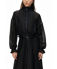 Nocturne Women's Sheer Zip-Front Jacket