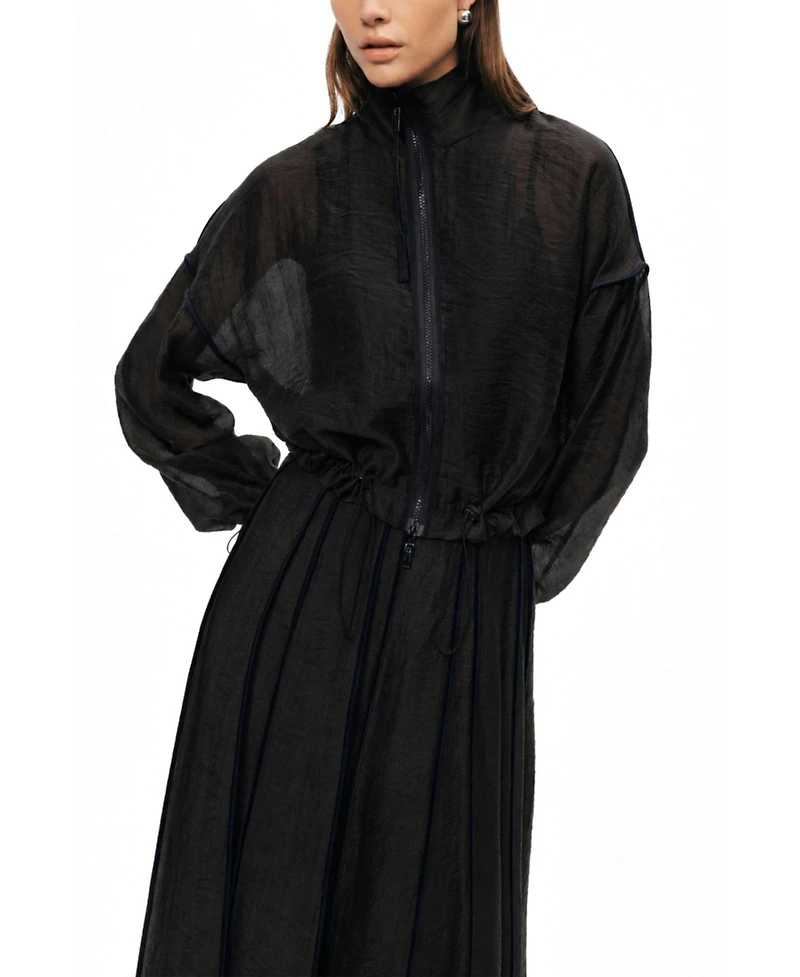 Nocturne Women's Sheer Zip-Front Jacket