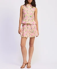 En Saison Women's Arya Tie Waist Mini Skirt