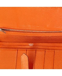 Pre-Owned HERMES Long Bearn Wallet Chevre Mysore