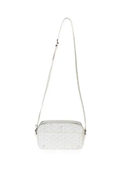 Pre-Owned Goyard White Goyardine Heart Canvas Sac Cap Vertn Pm