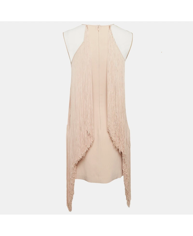 Pre-Owned Stella Mccartney Women's Crepe Fringed Mini Dress