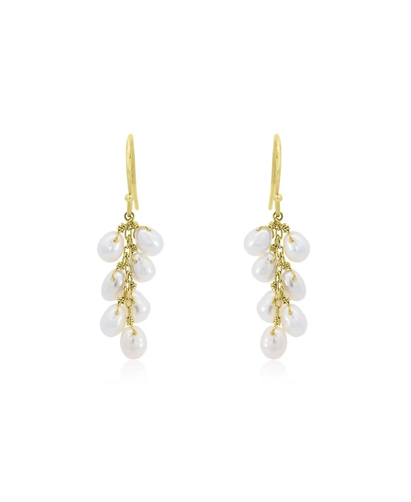 The Lovery Pearl Bead Dangle Earrings 14K Gold