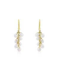The Lovery Pearl Bead Dangle Earrings 14K Gold