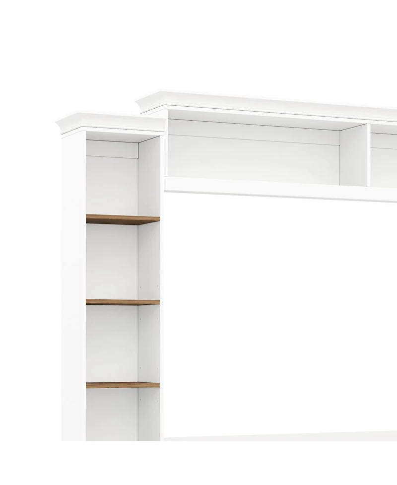 Streamdale Furniture 4-in-1 Farmhouse Tv Stand with Bookshelf for TVs Up to 70"