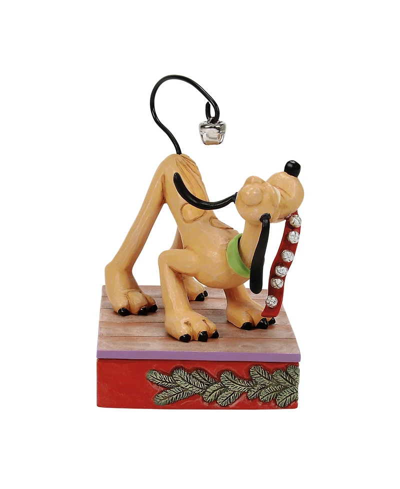 Jim Shore Disney Traditions Fig Pluto Christmas Bell on Tail