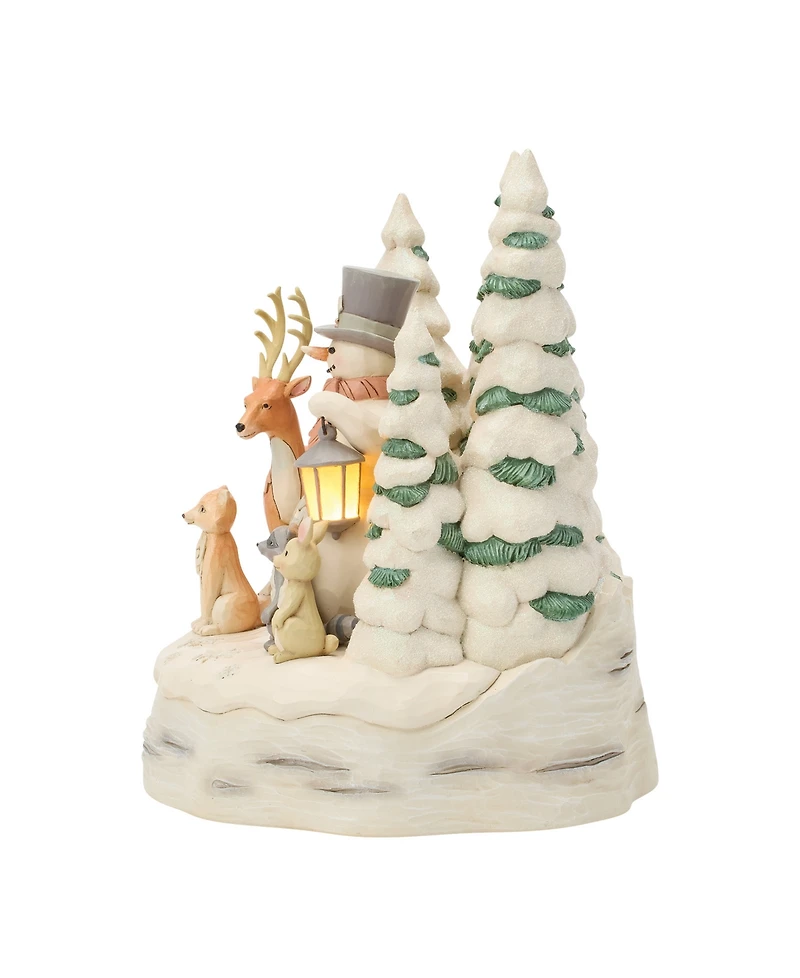 Jim Shore Heartwood Creek Fig Woodland Snowman with Forest Friends