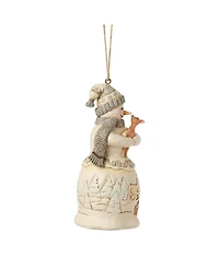 Jim Shore Heartwood Creek Woodland Snowman Holding Fawn Ornament