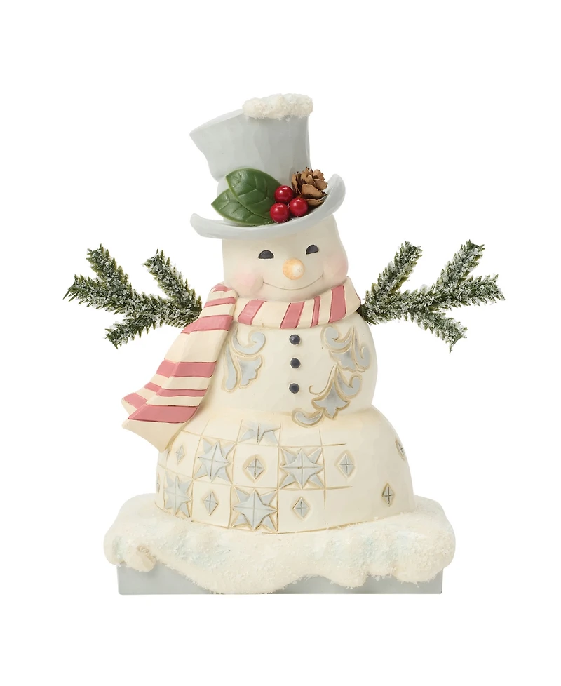 Jim Shore Heartwood Creek Fig Woodland Snowman with Top Hat