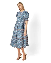 English Factory Women's Contrast Scallop Edge Midi Dress