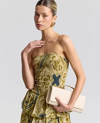 Avec Les Filles Women's Printed Smocked-Bodice Ruffle-Tiered Maxi Dress