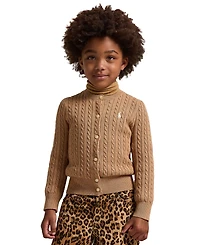 Polo Ralph Lauren Toddler And Little Girls Mini-Cable Cotton Cardigan