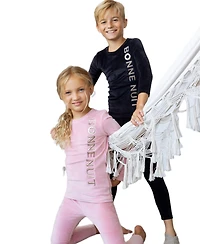 NoggiWear Kids Velour Puffy Letters Loungewear Set