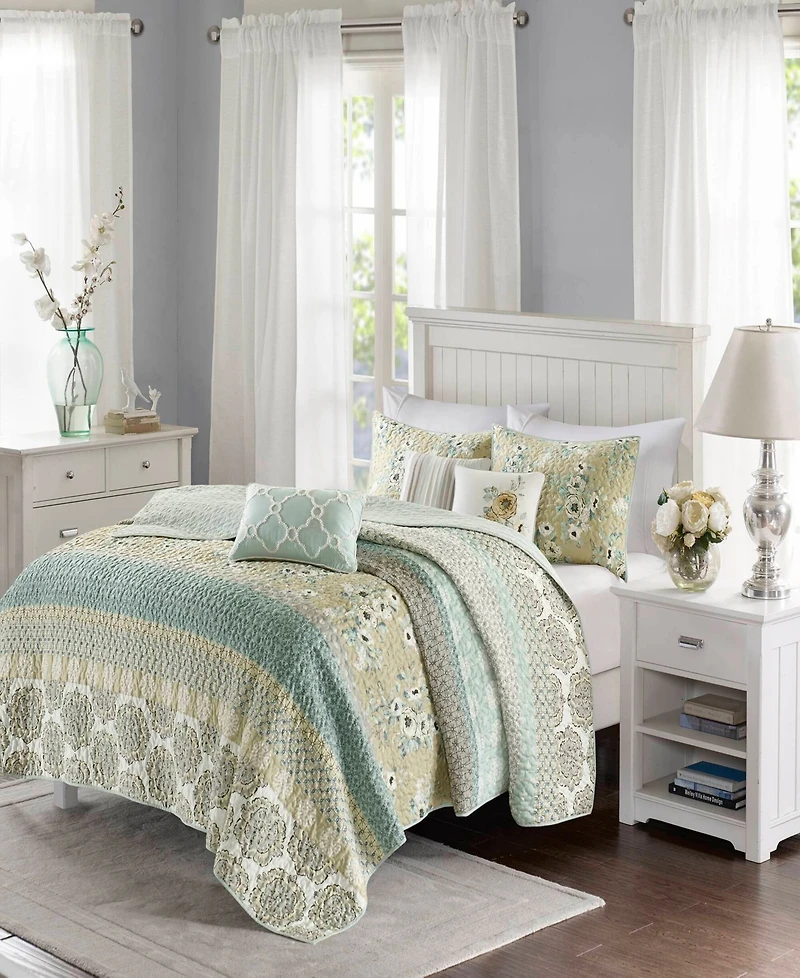 Madison Park Willa Cotton Sateen 6-Pc. Quilt Set