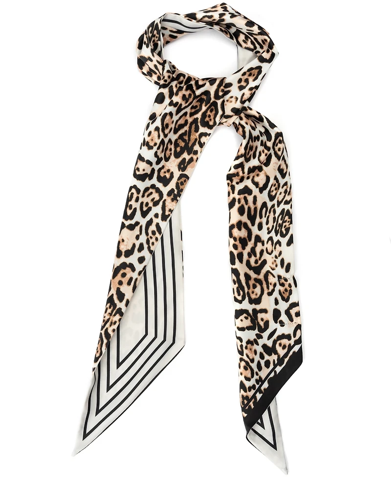 Bcbg Leopard Striped Twilly Scarf Set