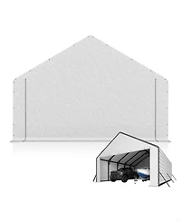 homfan Heavy-Duty Pe Carport Enclosure Kit (2-Pack)