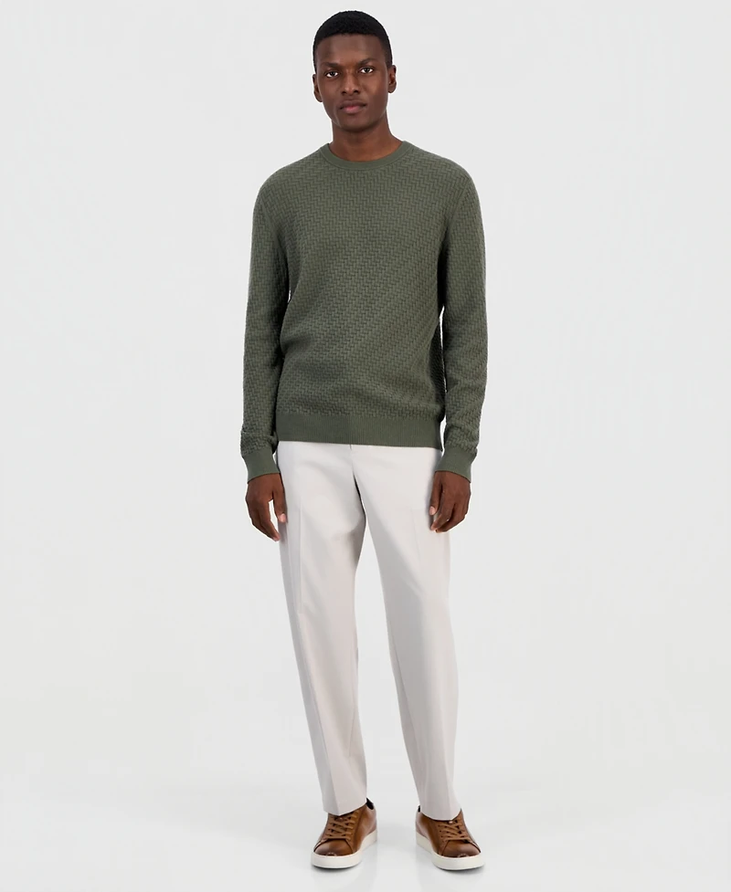 Alfani Men's Basket Weave Long-Sleeve Sweater, Macy's Exclusive