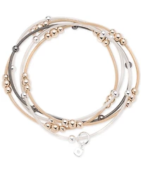 Nine West Tri-Tone 5-Pc. Set Beaded Stretch Bracelets
