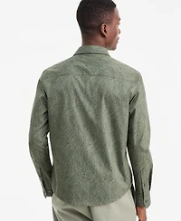 Alfani Men's Baker Geometric Long-Sleeve Shirt, Macy's Exclusive - Bbaker Line Geo