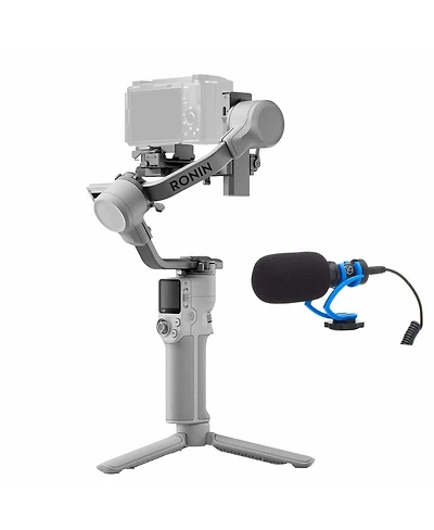 Dji Rs 4 Mini 3-Axis Handheld Gimbal Stabilizer + Compact Condenser Shotgun Microphone