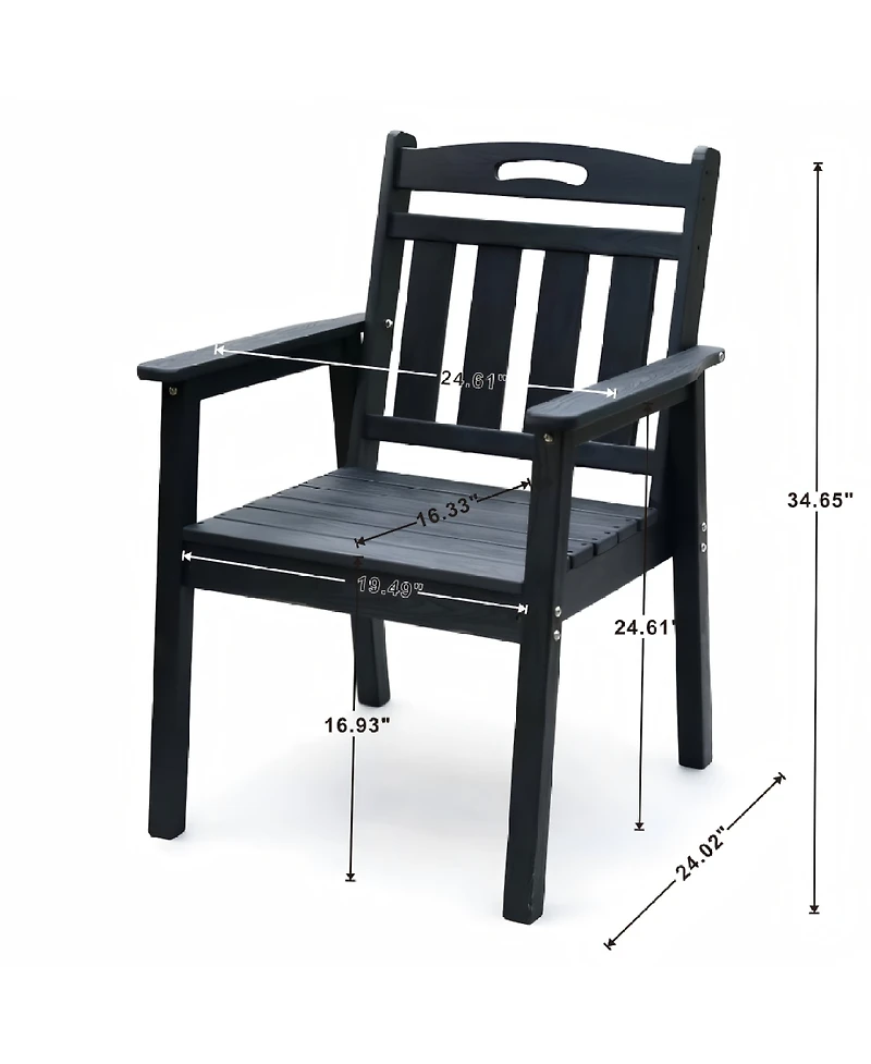 Streamdale Furniture Hdpe Outdoor Terrace Dining Chair Set